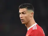 Cristiano Ronaldo durante el partido del Manchester United ante el Chelsea, este jueves.
