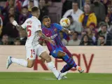 Memphis Depay en el partido entre Barça y Mallorca.