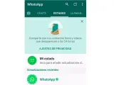 Captura de la opción de Estados de WhatsApp META 02/5/2022