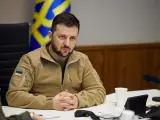 El presidente de Ucrania, Volodímir Zelenski, durante una reunión de su gabinete.