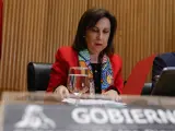 La ministra de Defensa, Margarita Robles, en su