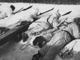 Soldados finlandeses durante la Guerra de Invierno.