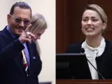 Johnny Depp y Amber Heard en su decimoquinta jornada judicial.