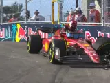 Accidente de Carlos Sainz en los libres del GP de Miami