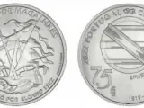 Moneda de 7,5 euros puesta en circulación por el Banco de Portugal.