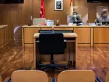 Sala de la Audiencia Provincial de Madrid donde está declarando el acusado de matar a un joven de 20 años al ir en dirección contraria y bajo los efectos del alcohol en la M-50.