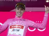 Juanpe López, con la 'maglia rosa' de líder del Giro de Italia