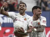 Ángel celebra el gol que le dio la permanencia al Mallorca