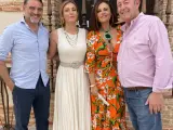 Matías Urrea, Laura Gómez, Teresa Bueyes y Luis Miguel Rodríguez en el cumpleaños de la abogada.