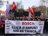 Protesta de la plantilla de Bosch en marzo del año pasado.