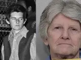 Patricia Krenwinkel, a la izquierda en su detención en 1969 y a la derecha en una imagen reciente.