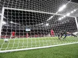 Vinícius Jr. marca el gol de la victoria para el Real Madrid en la final de la Champions League ante el Liverpool.
