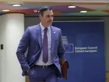 Pedro Sánchez, en el Consejo Europeo extraordinario de este martes.