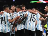 Argentina celebra su victoria en la Finalissima