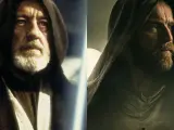 Alec Guinness y Ewan McGregor como Obi-Wan Kenobi.