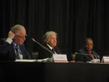 El secretario general de la Organización de los Estados Americanos (OEA), Luis Almagro, en el Foro de la Sociedad Civil de la IX Cumbre de las Américas, en Los Ángeles (EE UU).