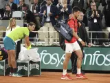 Novak Djokovic, después de perder ante Rafa Nadal en Roland Garros.