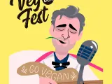 Cartel del festival vegano VegFest, que llenará las salas de la Antigua Fábrica Estrella Damm