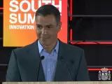 El presidente del Gobierno, Pedro Sánchez, durante su intervención en la clausura del South Summit 2022.