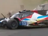 Philippe Cimadomo, durante uno de sus accidentes en Le Mans