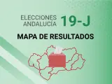 Mapa de resultados de las elecciones en Andalucía 2022