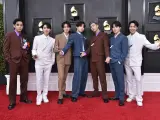 BTS en la gala de los Premios Grammy en 2022.