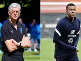 Arsene Wenger y Kylian Mbappé