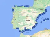 Mapa de playas para ir con perros en España