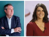 Los candidatos a la Presidencia de la Junta de Andalucía Juan Espadas (PSOE) y Macarena Olona (Vox).