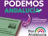 Imagen que acompaña el mensaje difundido por Podemos este domingo a través de Twitter.