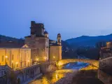 As&iacute; luce Pontremoli de noche, uno de los pueblos toscanos de referencia.