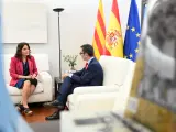 Félix Bolaños, ministro de Presidencia, recibe a Laura Vilagrà, consellera de Presidencia de la Generalitat, en Moncloa.