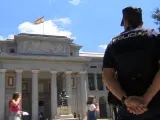 Dispositivo policial en el Prado previo al arranque de la OTAN