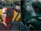 Ryan Reynolds en 'Deadpool 2' y Jared Leto en 'Morbius'.