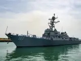 El buque USS Paul Ignatius en su llegada a Rota.