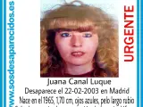 Juana Canal, desaparecida en 2003.