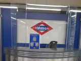 Código QR en el Metro de Madrid.