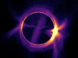 Imagen de la simulación del agujero negro.