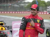 Carlos Sainz, tras lograr la pole del GP de Gran Bretaña