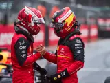 Charles Leclerc y Carlos Sainz, en Silverstone