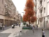 Simulación del aspecto final de la remodelación de la calle Muntanya