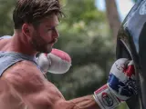 Chris Hemsworth entrenando.