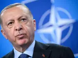 Recep Tayyip Erdogan en la Cumbre de la OTAN