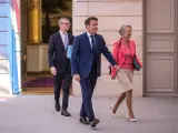 Emmanuel Macron y Borne