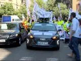 VTC marchan en Barcelona contra el decreto ley del Govern