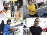 Trabajadores a pie de calle relatan a 20minutos cómo es su día a día durante la ola de calor.