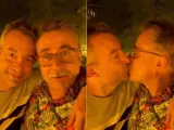 César Carballo besa a Alfredo Corell en un vídeo publicado en sus redes sociales.