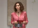 La presidenta de la Comunidad de Madrid, Isabel Díaz Ayuso, este sábado.