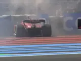 El accidente de Leclerc provocó la rabia en el monegasco que se desahogó por radio.