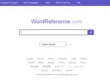 Página principal de WordReference.